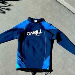 Kids size 10 O’Neill 2 mm wetsuit top